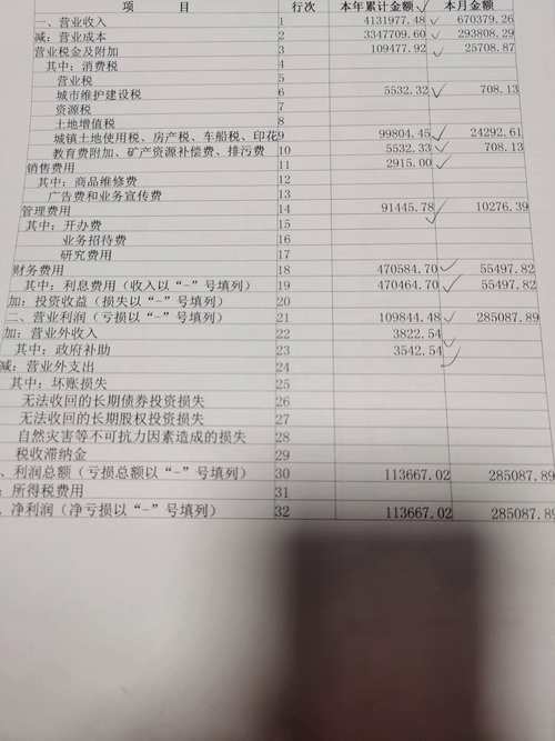 利润表中的3行税金及附加小于6+9+10行,什么原因,找不出原因了