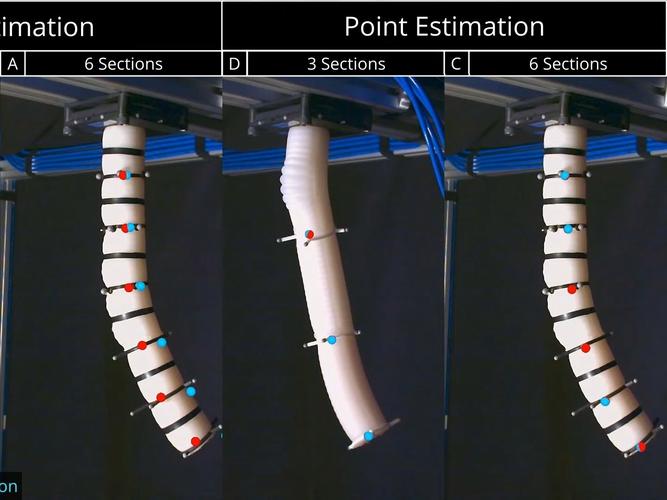 视觉追踪软体机器人的运动变化 连续体机器人