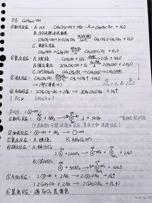 高二有机化学方程式合集 是平常用的比较多的方程式,并没有全部写 不